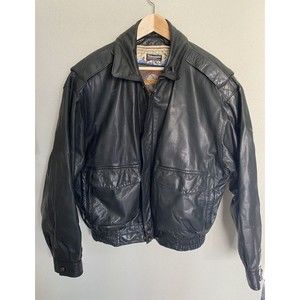 Wilsons Leather Jacket Mens L Motorcycle Bomber  Thinsulate Lining EUC